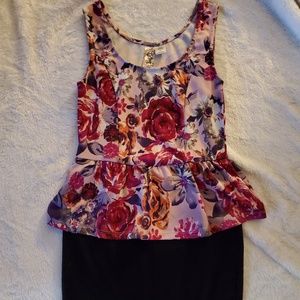 Floral dress mini skirt